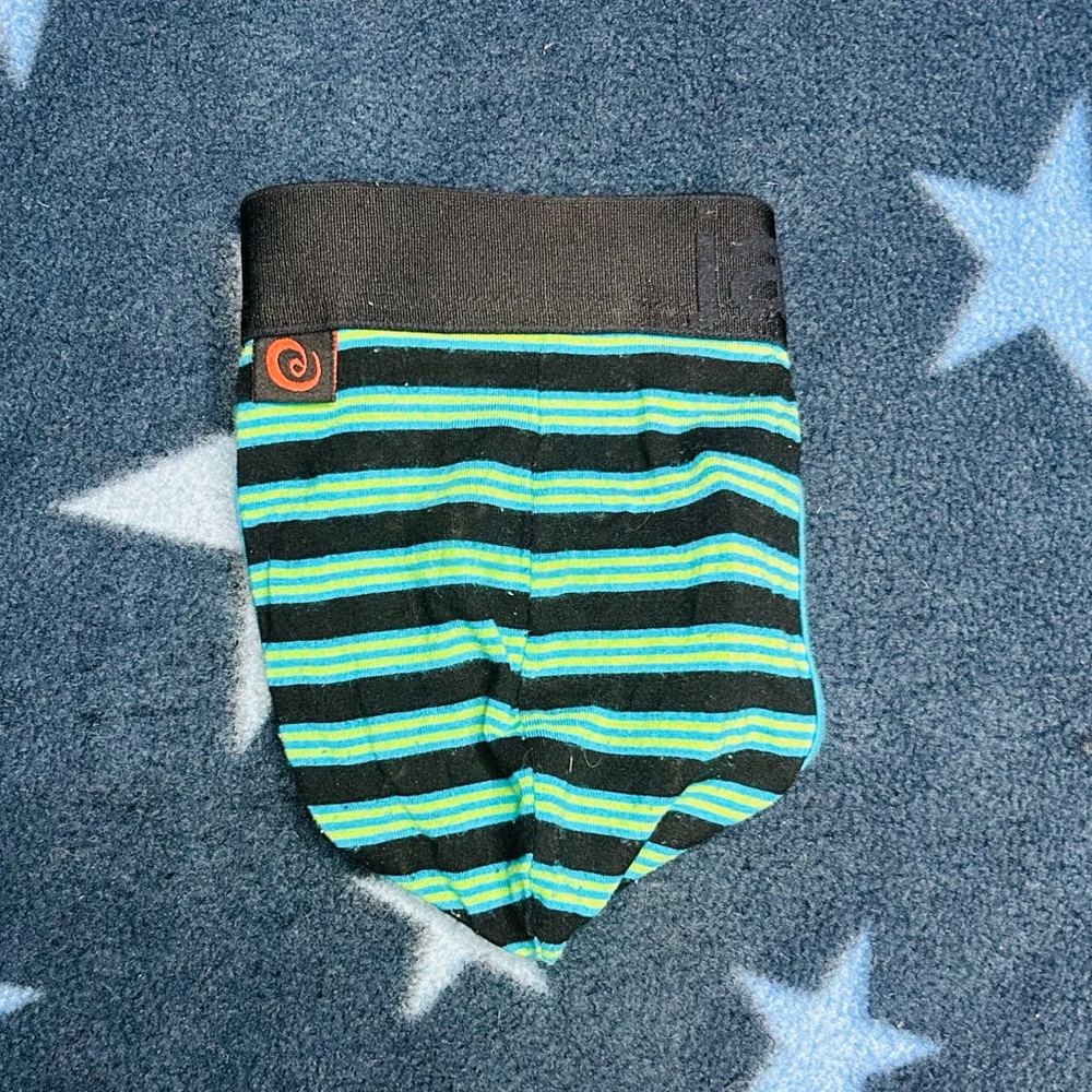 Jack Adam’s Black and Blue/Green Striped Men's Jockstrap